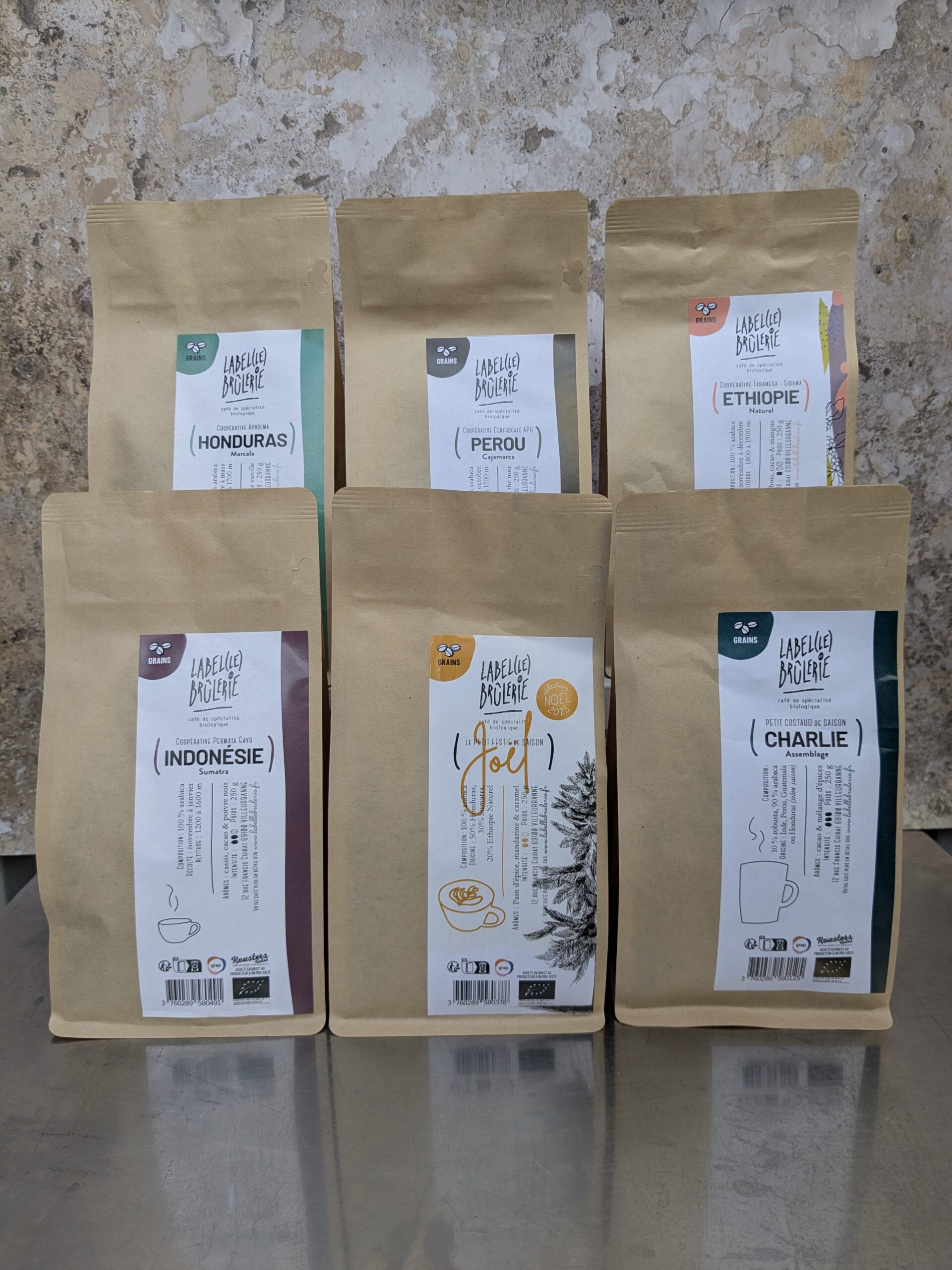 coffret découverte Coffret Dé(couverte) de chez Label(le) Brûlerie torréfaction de café Bio Villeurbanne